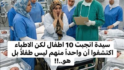أنجبت عشرة أطفال