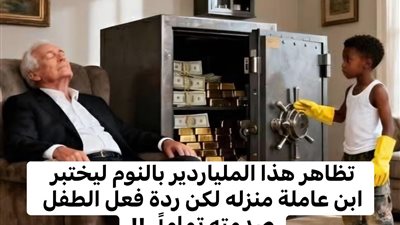تظاهرَ هذا الملياردير بالنوم… وما فعله طفل الخادمة جعله ينهار