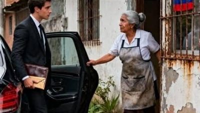 نادلة أطعمَت طفلين يتيمين… وبعد 17 عامًا توقّفت سيارة فاخرة أمام بابها! 